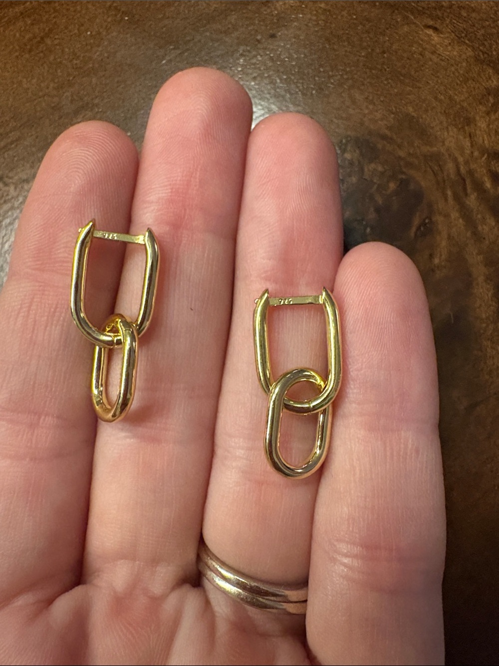 Gold Link Drop Earrings - Women Accessories